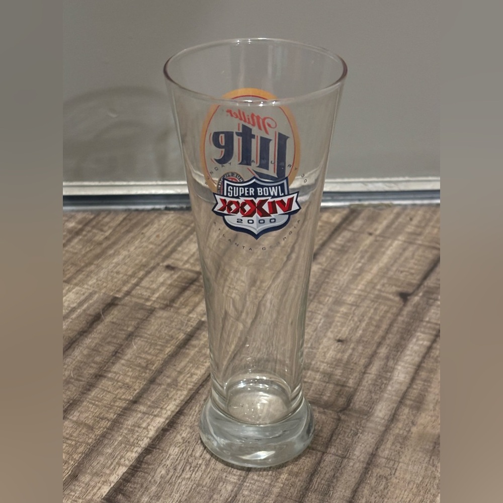 NFL Super Bowl XXXVI 2000 Miller Lite Beer Glass